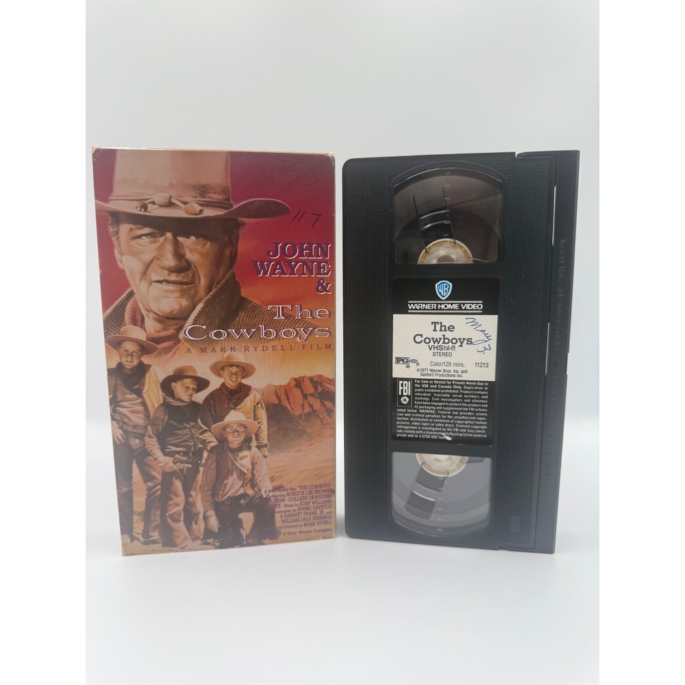 John Wayne The Cowboys VHS 1991 Warner Home Video Western Movie‎ Mark Rydell